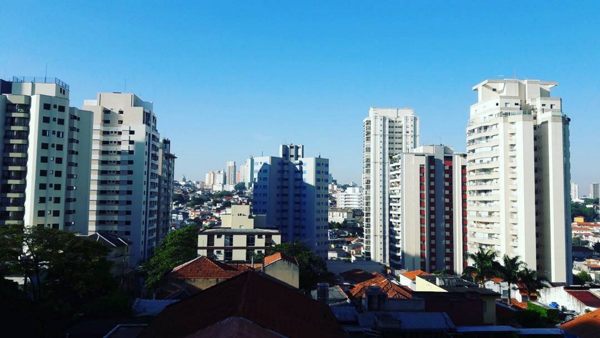 Casas e edifícios na paisagem da Pompeia, em registro de 2016.